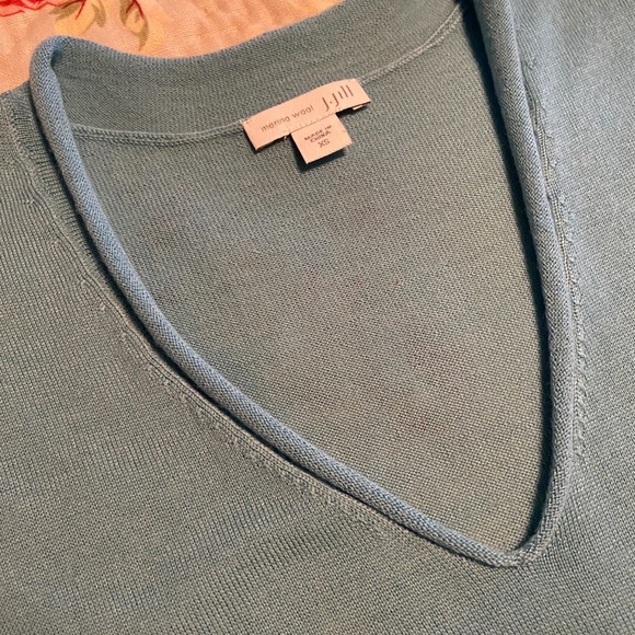 NWOT J. Jill Lightweight Merino Tunic, XS, Aqua - Picture 5 of 5